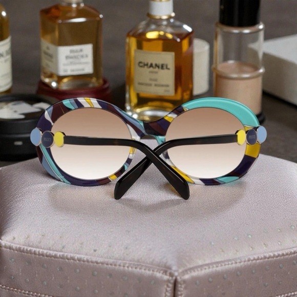 Emilio Pucci Brown Tortoise Oval Sunglasses EP127 52F - Picture 10 of 12